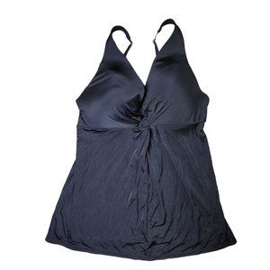Victorias secret very sexy twist front black spaghetti strap tank top adjustable
